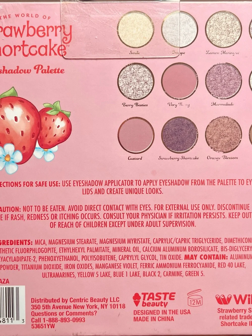 Strawberry Shortcake Eyeshadow Palette - 12 Shade Women Makeup- NIB
